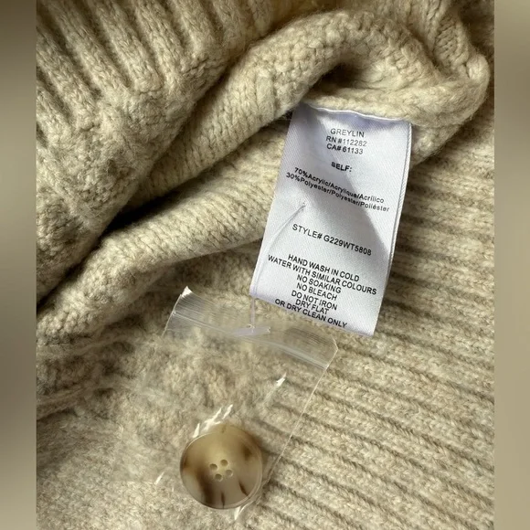 NWT Greylin Cable Knit Cardigan - Small - Picture 5 of 7